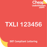 TXLI Number Sticker Decal Sign (Set of 2)