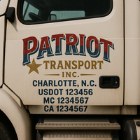Custom Truck Door Decal Sticker Lettering For Semi-Trucks, Work Trucks, Box Trucks For USDOT Compliance