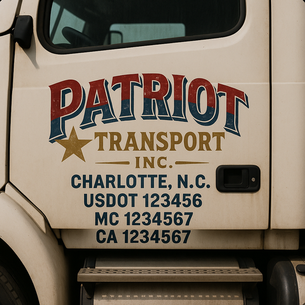 Custom Truck Door Decal Sticker Lettering For Semi-Trucks, Work Trucks, Box Trucks For USDOT Compliance