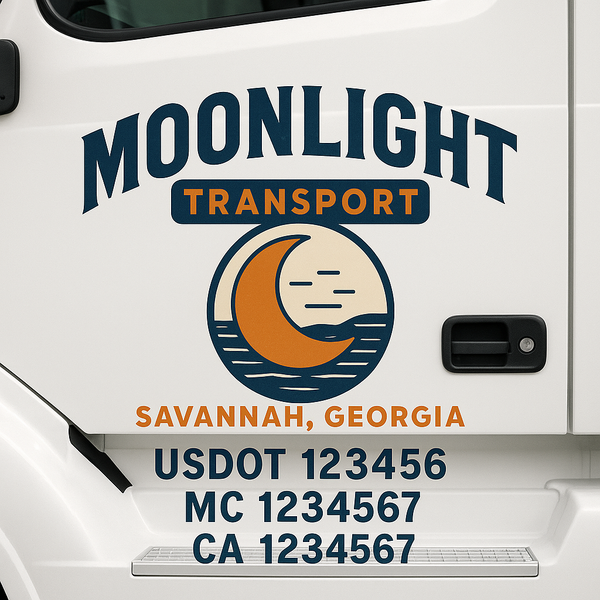 Custom Truck Door Decal Sticker Lettering For Semi-Trucks, Work Trucks, Box Trucks For USDOT Compliance