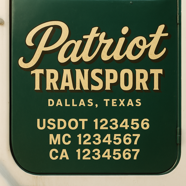 Custom Truck Door Decal Sticker Lettering For Semi-Trucks, Work Trucks, Box Trucks For USDOT Compliance