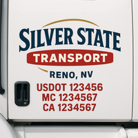 Custom Truck Door Decal Sticker Lettering For Semi-Trucks, Work Trucks, Box Trucks For USDOT Compliance