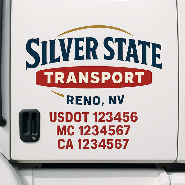 Custom Truck Door Decal Sticker Lettering For Semi-Trucks, Work Trucks, Box Trucks For USDOT Compliance