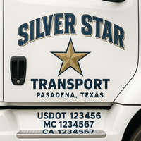 Custom Truck Door Decal Sticker Lettering For Semi-Trucks, Work Trucks, Box Trucks For USDOT Compliance