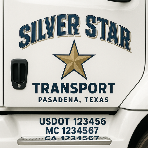 Custom Truck Door Decal Sticker Lettering For Semi-Trucks, Work Trucks, Box Trucks For USDOT Compliance