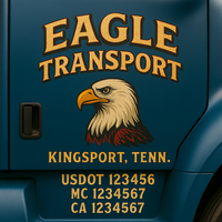 Custom Truck Door Decal Sticker Lettering For Semi-Trucks, Work Trucks, Box Trucks For USDOT Compliance