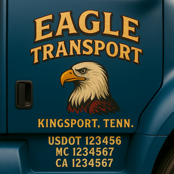 Custom Truck Door Decal Sticker Lettering For Semi-Trucks, Work Trucks, Box Trucks For USDOT Compliance