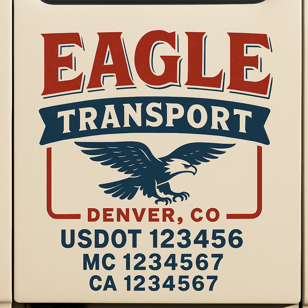 Custom Truck Door Decal Sticker Lettering For Semi-Trucks, Work Trucks, Box Trucks For USDOT Compliance