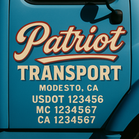 Custom Truck Door Decal Sticker Lettering For Semi-Trucks, Work Trucks, Box Trucks For USDOT Compliance