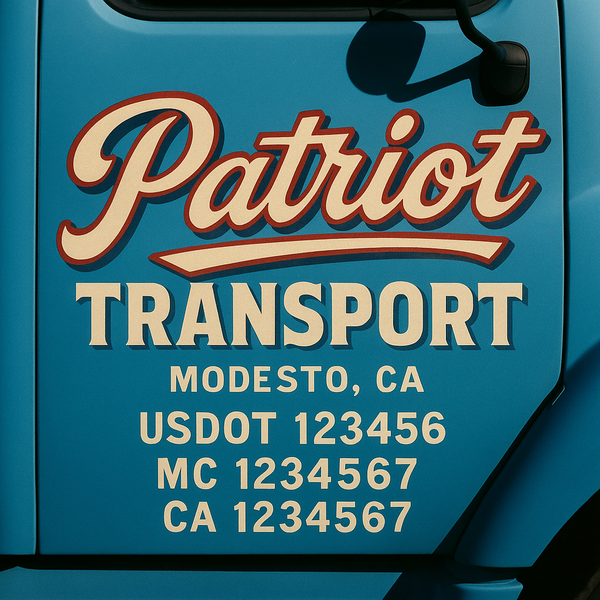 Custom Truck Door Decal Sticker Lettering For Semi-Trucks, Work Trucks, Box Trucks For USDOT Compliance