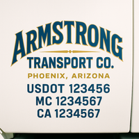 Custom Truck Door Decal Sticker Lettering For Semi-Trucks, Work Trucks, Box Trucks For USDOT Compliance