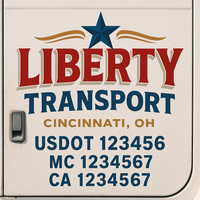 Custom Truck Door Decal Sticker Lettering For Semi-Trucks, Work Trucks, Box Trucks For USDOT Compliance