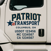 Custom Truck Door Decal Sticker Lettering For Semi-Trucks, Work Trucks, Box Trucks For USDOT Compliance