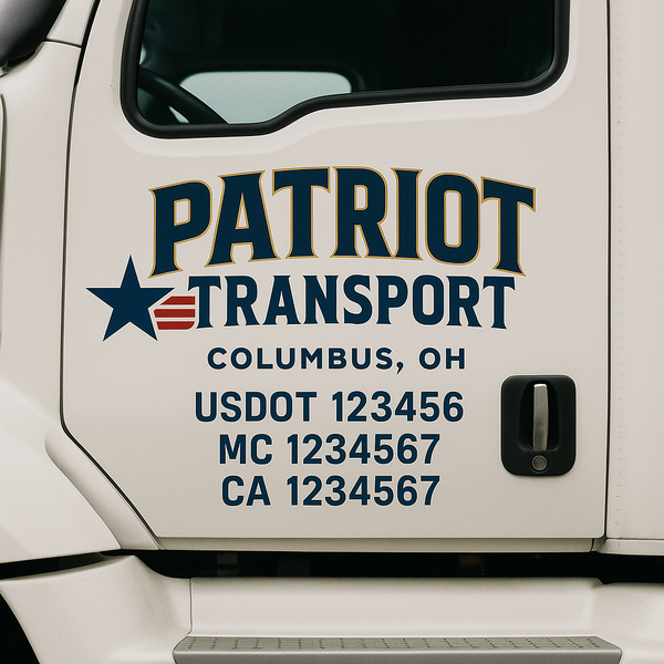 Custom Truck Door Decal Sticker Lettering For Semi-Trucks, Work Trucks, Box Trucks For USDOT Compliance