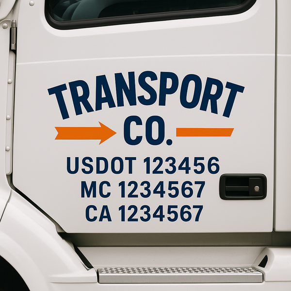 Custom Truck Door Decal Sticker Lettering For Semi-Trucks, Work Trucks, Box Trucks For USDOT Compliance