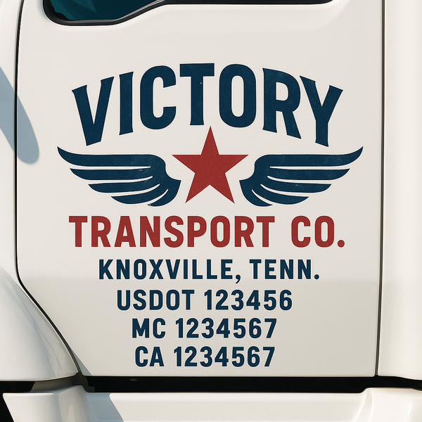 Custom Truck Door Decal Sticker Lettering For Semi-Trucks, Work Trucks, Box Trucks For USDOT Compliance