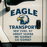 Custom Truck Door Decal Sticker Lettering For Semi-Trucks, Work Trucks, Box Trucks For USDOT Compliance