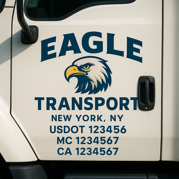 Custom Truck Door Decal Sticker Lettering For Semi-Trucks, Work Trucks, Box Trucks For USDOT Compliance