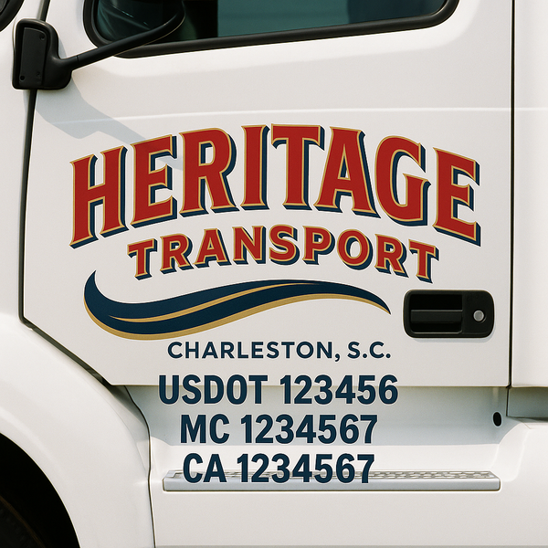 Custom Truck Door Decal Sticker Lettering For Semi-Trucks, Work Trucks, Box Trucks For USDOT Compliance