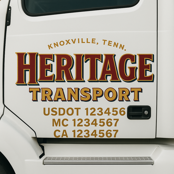 Custom Truck Door Decal Sticker Lettering For Semi-Trucks, Work Trucks, Box Trucks For USDOT Compliance