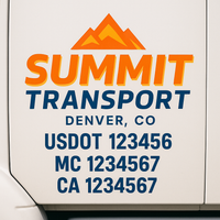 Custom Truck Door Decal Sticker Lettering For Semi-Trucks, Work Trucks, Box Trucks For USDOT Compliance