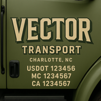 Custom Truck Door Decal Sticker Lettering For Semi-Trucks, Work Trucks, Box Trucks For USDOT Compliance