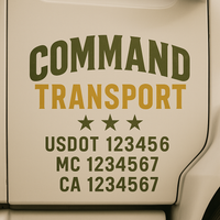 Custom Truck Door Decal Sticker Lettering For Semi-Trucks, Work Trucks, Box Trucks For USDOT Compliance