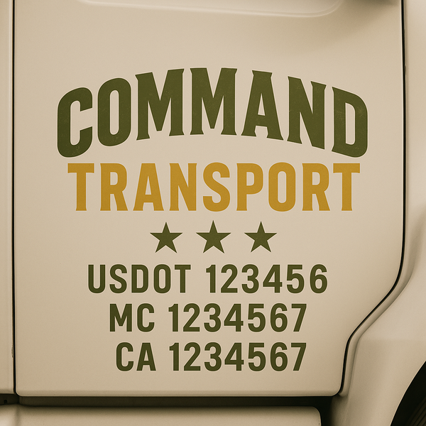 Custom Truck Door Decal Sticker Lettering For Semi-Trucks, Work Trucks, Box Trucks For USDOT Compliance