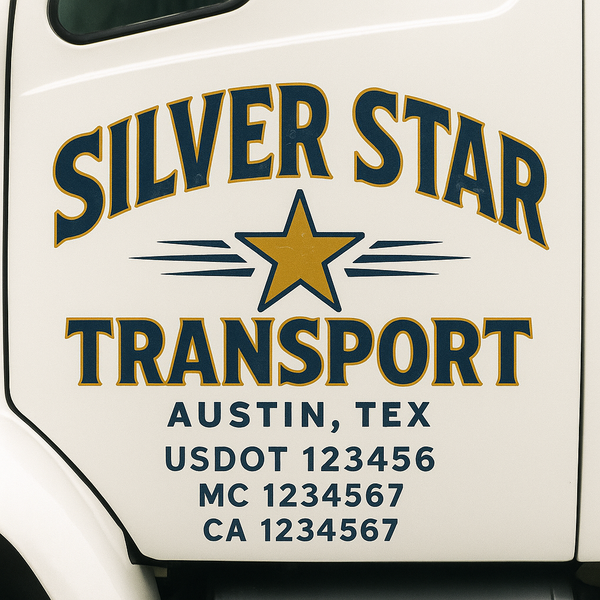 Custom Truck Door Decal Sticker Lettering For Semi-Trucks, Work Trucks, Box Trucks For USDOT Compliance