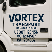 Custom Truck Door Decal Sticker Lettering For Semi-Trucks, Work Trucks, Box Trucks For USDOT Compliance