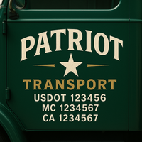Custom Truck Door Decal Sticker Lettering For Semi-Trucks, Work Trucks, Box Trucks For USDOT Compliance