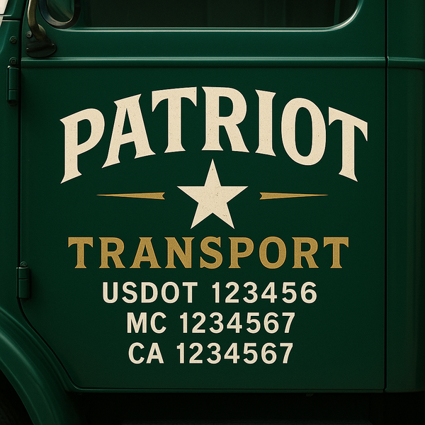 Custom Truck Door Decal Sticker Lettering For Semi-Trucks, Work Trucks, Box Trucks For USDOT Compliance