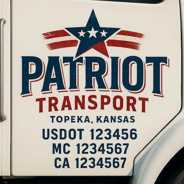 Custom Truck Door Decal Sticker Lettering For Semi-Trucks, Work Trucks, Box Trucks For USDOT Compliance