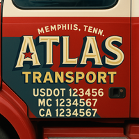 Custom Truck Door Decal Sticker Lettering For Semi-Trucks, Work Trucks, Box Trucks For USDOT Compliance