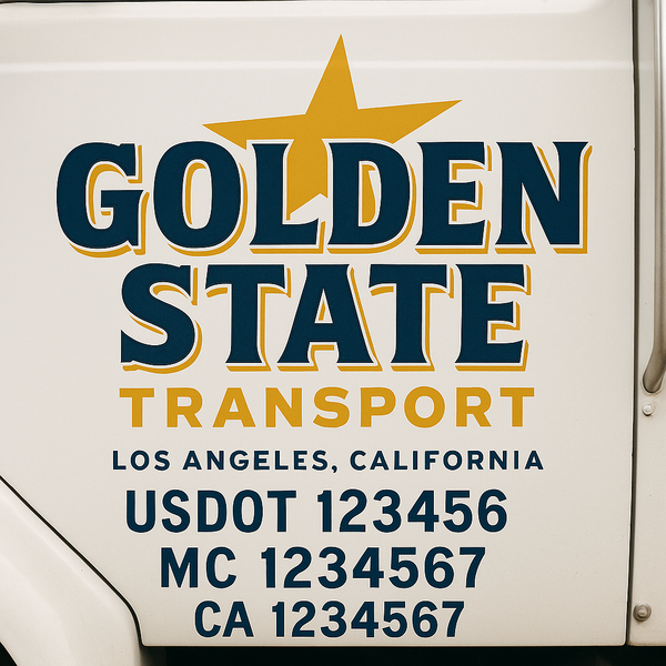 Custom Truck Door Decal Sticker Lettering For Semi-Trucks, Work Trucks, Box Trucks For USDOT Compliance