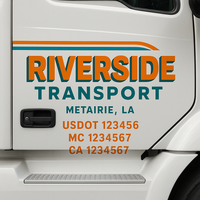 Custom Truck Door Decal Sticker Lettering For Semi-Trucks, Work Trucks, Box Trucks For USDOT Compliance