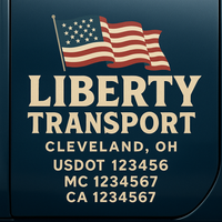 Custom Truck Door Decal Sticker Lettering For Semi-Trucks, Work Trucks, Box Trucks For USDOT Compliance