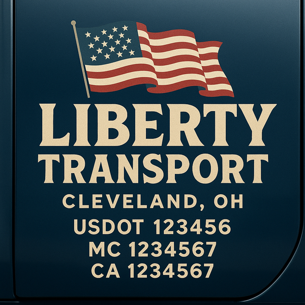 Custom Truck Door Decal Sticker Lettering For Semi-Trucks, Work Trucks, Box Trucks For USDOT Compliance