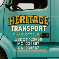 Custom Truck Door Decal Sticker Lettering For Semi-Trucks, Work Trucks, Box Trucks For USDOT Compliance
