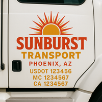 Custom Truck Door Decal Sticker Lettering For Semi-Trucks, Work Trucks, Box Trucks For USDOT Compliance
