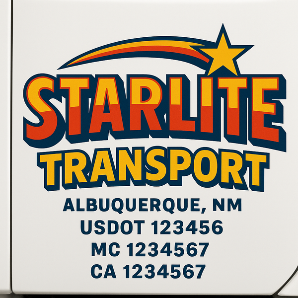 Custom Truck Door Decal Sticker Lettering For Semi-Trucks, Work Trucks, Box Trucks For USDOT Compliance