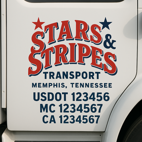 Custom Truck Door Decal Sticker Lettering For Semi-Trucks, Work Trucks, Box Trucks For USDOT Compliance