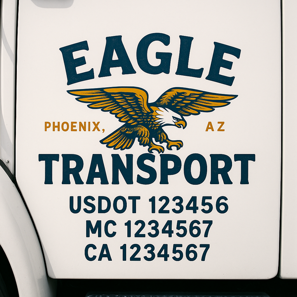 Custom Truck Door Decal Sticker Lettering For Semi-Trucks, Work Trucks, Box Trucks For USDOT Compliance