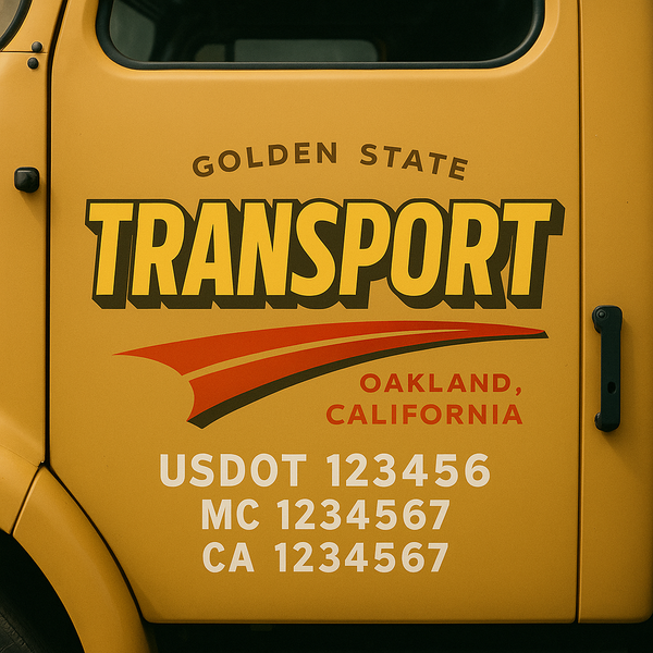 Custom Truck Door Decal Sticker Lettering For Semi-Trucks, Work Trucks, Box Trucks For USDOT Compliance