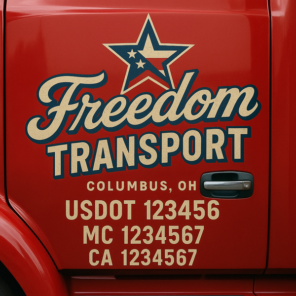 Custom Truck Door Decal Sticker Lettering For Semi-Trucks, Work Trucks, Box Trucks For USDOT Compliance