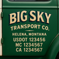 Custom Truck Door Decal Sticker Lettering For Semi-Trucks, Work Trucks, Box Trucks For USDOT Compliance