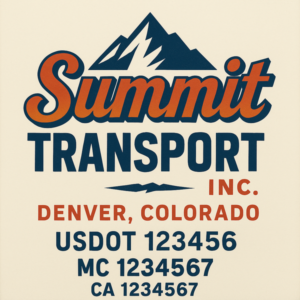 Custom Truck Door Decal Sticker Lettering For Semi-Trucks, Work Trucks, Box Trucks For USDOT Compliance