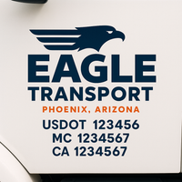 Custom Truck Door Decal Sticker Lettering For Semi-Trucks, Work Trucks, Box Trucks For USDOT Compliance