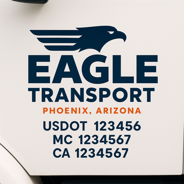 Custom Truck Door Decal Sticker Lettering For Semi-Trucks, Work Trucks, Box Trucks For USDOT Compliance