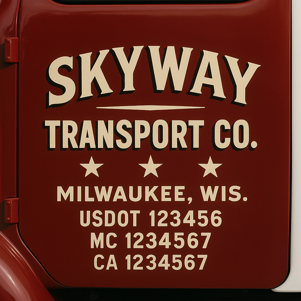 Custom Truck Door Decal Sticker Lettering For Semi-Trucks, Work Trucks, Box Trucks For USDOT Compliance